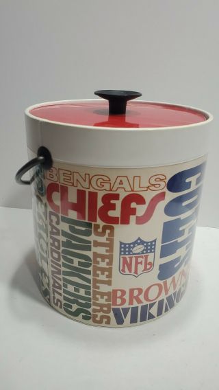 Vintage 70s Thermo Serv Nfl Ice Bucket - Westbend - Made In Usa - Rare