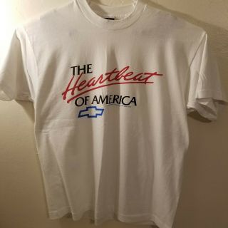 Vtg 1990 Chevrolet Chevy The Heartbeat Of America Shirt Size Xl,