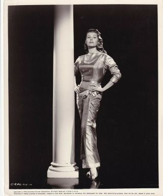 Rita Hayworth Sexy Standing 1956 Vintage Photo