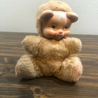 Vintage Rushton Rubber Face Plush Teddy Bear Doll