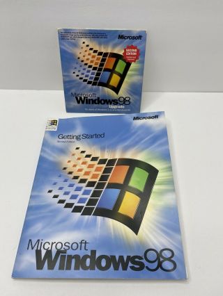 Microsoft Windows 98 2nd Edition System Upgrade Vintage Software W/ Product Key