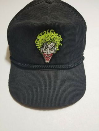 Vintage 90s Joker Coduroy Hat Cap Batman Dc Comics Rare Batman