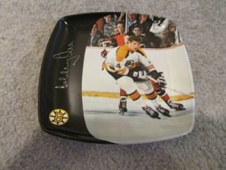 5 1/4 " X 5 1/4 " Bobby Orr Boston Bruins Vintage Signed Ash Tray/candy Dish