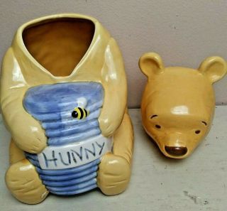 Vintage Treasure Craft Winnie The Pooh - Pooh Bear With Honey Pot Cookie Jar