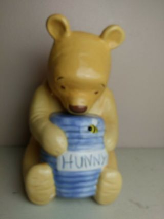 Vintage Treasure Craft Winnie The Pooh - Pooh Bear With Honey Pot Cookie Jar 2