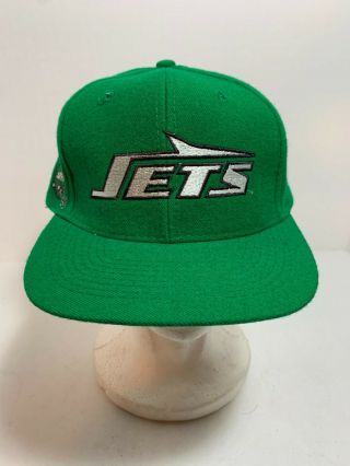 Vintage 90s Nfl York Jets American Needle Green Snapback Hat Cap