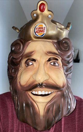 Vtg 1990’s Burger King Mascot Halloween Mask