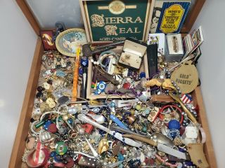 Junk Drawer 14.  5lbs - Gold? Copper? Silver? Vtg.  Jewelry,  Watches,  Coins :) 2