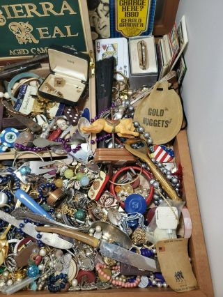 Junk Drawer 14.  5lbs - Gold? Copper? Silver? Vtg.  Jewelry,  Watches,  Coins :) 3