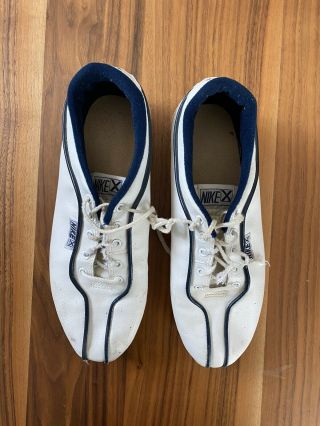 Vintage Nike X White Blue Bowling Shoes Mens Size 10 Made In Taiwan 80s