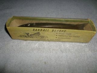 Vintage 7 1/2 Inch Randall Minnesota Wood Hand Carved Spearing Decoy