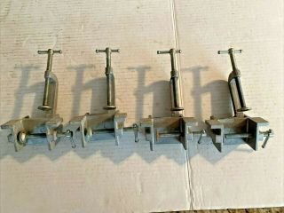 Set Of 4 Vintage Aslton Egner Mfg.  Right Arm Clamps Cast Aluminum L - 3645 Usa