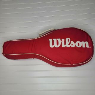 Wilson Vtg Tennis Racket Bag Red And White