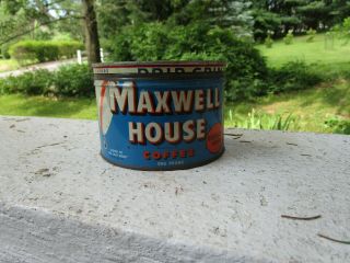 Vintage Coffee Tin Can Maxwell House Ny Advertising General Store Primitive 3