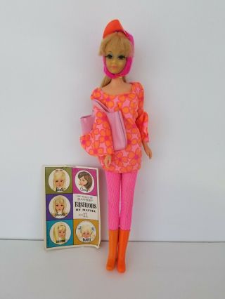Vintage Francie 1966 Mattel Barbie Pj Doll Japan Blond,  Brown Tnt
