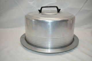 Vintage Regal Ware Aluminum Cake Carrier With Locking Lid