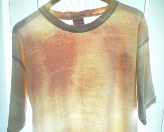 Xl Vtg Early 90s Pale Tan Blank Faded Thrashed Distressed Skate Grunge T - Shirt
