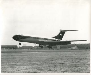 Boac Vickers Vc10 At Heathrow Large Vintage B.  O.  A.  C.  Stamped Photo
