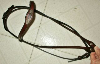 Vintage Circle Y Silver Browband Bridle Arabian Horse Size Quality