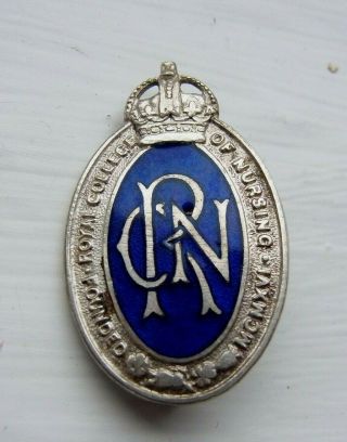 Royal College Of Nursing Vintage Kings Crown Badge