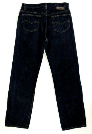 Levi ' s 501 SIZE 36 HEMMED Well Loved Vintage 80 ' s Mens Button Fly Black Jean 2