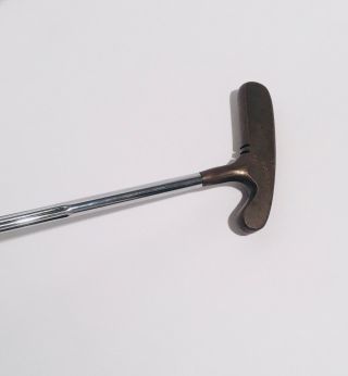 VINTAGE ACUSHNET Bulls Eye Old Standard Golf Club Putter 34” Lambkins Grip 3