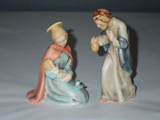 Vintage Goebel Sacrart Baby Jesus Mary And Joseph Hx 237/a F Set Of 2