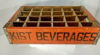 Vintage 24 Kist Beverages 7 Oz.  Bottle Wood Case