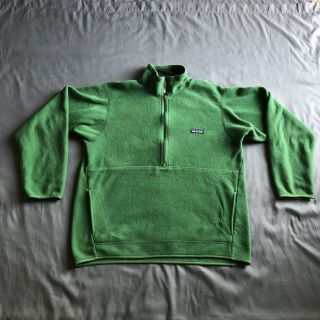 Vintage Patagonia Synchilla Fleece 1/4 Zip Mens Green Large Made In Mexico Of Us