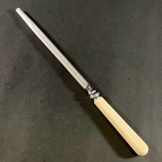 Vintage Butchers Knife Sharpening 8 " Steel Faux Bone Handle Sheffield England