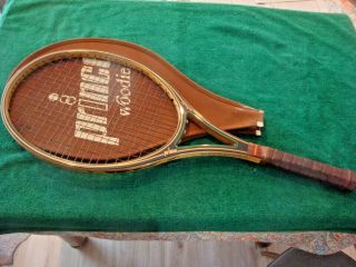 Vintage Prince Woodie Graphite Wood Tennis Racquet 4 3/8 " Grip " Very Good "