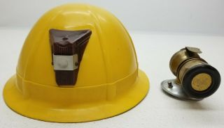 Vintage Willson Bump Cap Miner’s Hard Hat Helmet W/ Auto - Lite Lamp