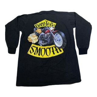 Vintage ‘92 Joe Camel Cigarettes Born To Be Smooth Biker Black Long Sleeve Shirt