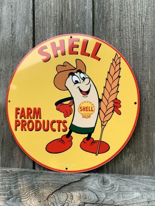 12in Farming Farm Gasoline Oil Gas Vintage Style Heavy Metal Steel Sign