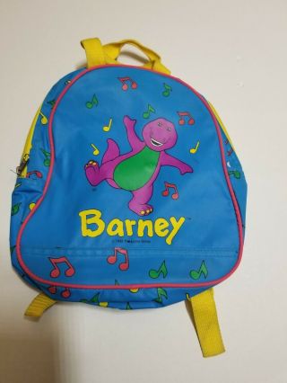 Vintage 90s 1992 Barney The Lyons Group Backpack Tv Promo