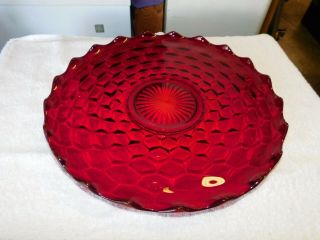 Vintage Fostoria American Ruby Red Serving Tray Platter 13 1/2 "