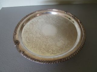 Vintage The Sheffield Silver Co.  Made In Usa Silverplate Pedestal Cake Stand