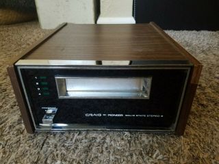 Vintage Craig Pioneer Model 3207 Solid State Stereo 8 - Track Player