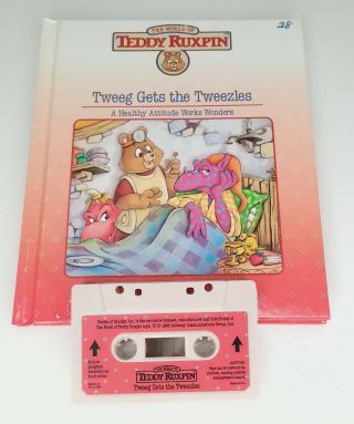 Vintage Teddy Ruxpin Tweeg Gets The Tweezles Book & Tape 1980s Worlds Of Wonder