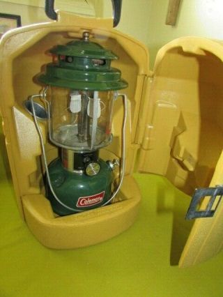Vintage January 78 Coleman 220j Camping Lantern & Case,  Funnel,  Mantles,  Vy