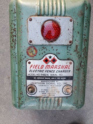 Vintage Field Marshal Electric Fencer - Turquoise