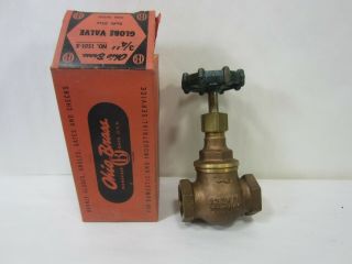 Vintage Ohio Brass Globe Valve W/orig.  Box 3/4 " 1