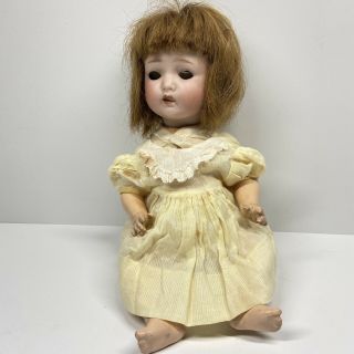 Vintage Bisque Porcelain Creepy Baby Doll 11” Germany