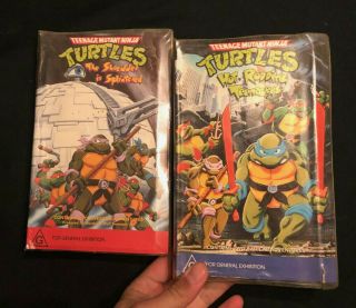 Teenage Mutant Ninja Turtles Cartoon Vintage Vhs Pal