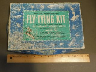 Vintage Boy Scout Fly Tying Kit National Supply 1705 (box Damage)
