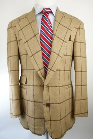 Vtg Polo Ralph Lauren Wool Blazer Sport Coat Jacket Size 42 R Made In The Usa