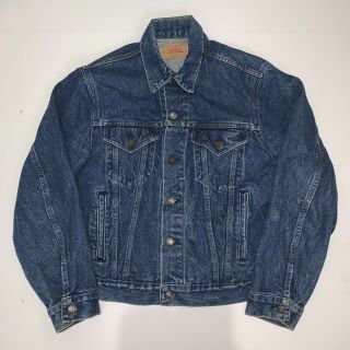 Vintage 1980’s Levis Blue Jean Demin Jacket Size Mens Size 44r Made In Usa Heavy