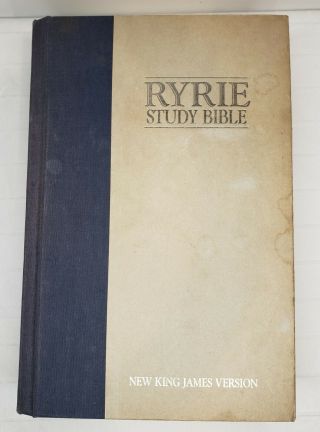 Vtg Ryrie Study Bible Red Letter Old & Testament Chapter Tabs Nkj Version