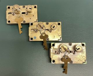 Diebold 175 - 70lh Oem Vintage Safe Deposit Locks,  Set Of (3)