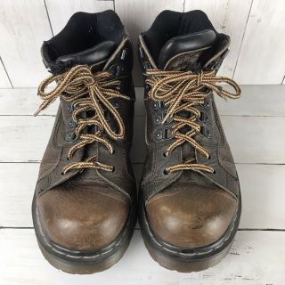 Women ' s Vintage Dr.  Martens Boots Brown Size 8 DMs Leather Ankle Boots Lace Up 2